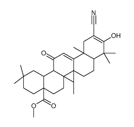 Methyl (5ξ,18α)-2-cyano-3-hydroxy-12-oxooleana-2,9(11)-dien-28-oa te Structure