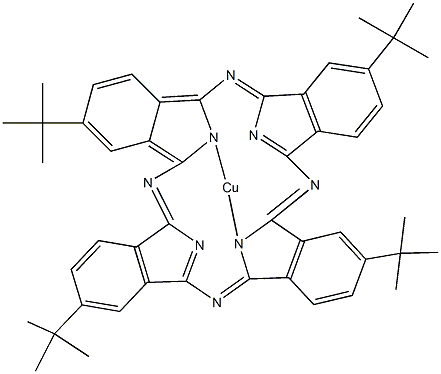 Tetra-t-butylphthalocyaninato)copper Structure