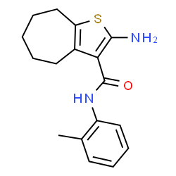 2-Amino-N-(o-tolyl)-5,6,7,8-tetrahydro-4H-cyclohepta[b]thiophene-3-carboxamide structure