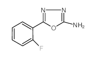 5-(2-氟苯基)-1,3,4-噁二唑-2-胺结构式