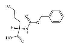 L-[(2-benzyloxycarbonyl)amino]-5-hydroxypentanoic acid结构式