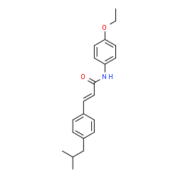 N-(4-ETHOXYPHENYL)-3-(4-(2-METHYLPROPYL)PHENYL)PROP-2-ENAMIDE结构式