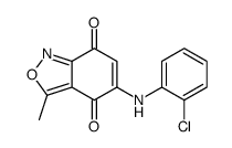 5-(2-chloroanilino)-3-methyl-2,1-benzoxazole-4,7-dione Structure