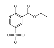 2-氯-5-(氯磺酰基)烟酸乙酯结构式