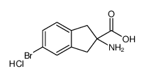 2-AMINO-5-BROMO-2,3-DIHYDRO-1H-INDENE-2-CARBOXYLIC ACID HYDROCHLORIDE结构式