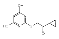 2-(2-cyclopropyl-2-oxoethyl)sulfanyl-4-hydroxy-1H-pyrimidin-6-one结构式