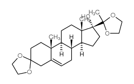 17-hydroxypregn-5-ene-3,20-dione cyclic bis(ethylene acetal) Structure