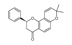 [S,(-)]-2,3-Dihydro-8,8-dimethyl-2-phenyl-4H,8H-benzo[1,2-b:3,4-b']dipyran-4-one Structure