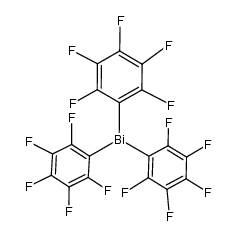 Tris(pentafluorphenyl)bismutan结构式