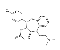 3-acetoxy-5-[2-(dimethylamino)ethyl]-2,3-dihydro-2-(4-methoxyphenyl)-1,5-benzothiazepin-4(5H)-one Structure