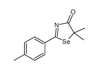 5,5-dimethyl-2-(4-methylphenyl)-1,3-selenazol-4-one结构式