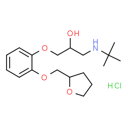 tert-butyl[2-hydroxy-3-[2-[(tetrahydro-2-furyl)methoxy]phenoxy]propyl]ammonium chloride Structure