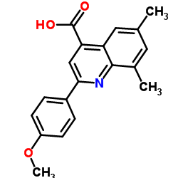 2-(4-Methoxyphenyl)-6,8-dimethyl-4-quinolinecarboxylic acid结构式