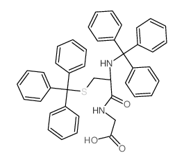 2-[[2-(tritylamino)-3-tritylsulfanyl-propanoyl]amino]acetic acid structure