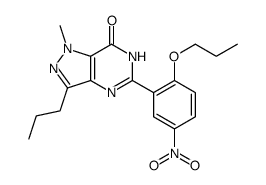1-methyl-5-(5-nitro-2-propoxyphenyl)-3-propyl-4H-pyrazolo[4,3-d]pyrimidin-7-one Structure