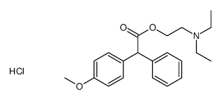 diethyl-[2-[2-(4-methoxyphenyl)-2-phenylacetyl]oxyethyl]azanium,chloride Structure