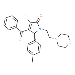4-benzoyl-3-hydroxy-1-(2-morpholinoethyl)-5-(p-tolyl)-1,5-dihydro-2H-pyrrol-2-one结构式