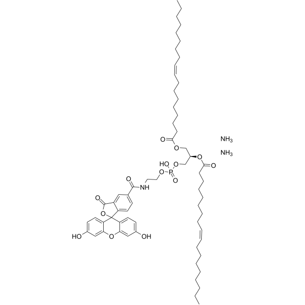 1,2-Dioleoyl-sn-glycero-3-N-carboxyfluoroscein-PE Structure