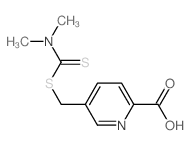 5-(dimethylthiocarbamoylsulfanylmethyl)pyridine-2-carboxylic acid Structure