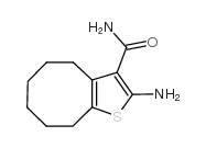 2-氨基-4,5,6,7,8,9-六氢辛基[b]噻吩-3-羧酰胺结构式