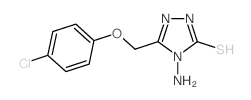 4-氨基-5-[(4-氯苯氧基)甲基]-4H-1,2,4-三唑-3-硫醇结构式