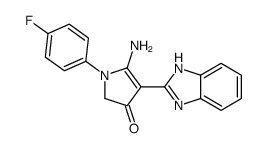 5-Amino-4-(1H-benzimidazol-2-yl)-1-(4-fluorophenyl)-1,2-dihydro-3 H-pyrrol-3-one Structure