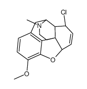 8β-Chloro-6,7-didehydro-4,5α-epoxy-3-methoxy-17-methylmorphinan结构式