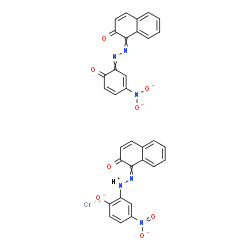 hydrogen bis[1-[(2-hydroxy-5-nitrophenyl)azo]-2-naphtholato(2-)]chromate(1-)结构式