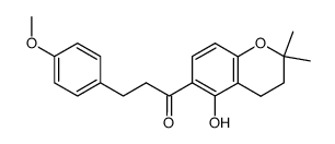 1-(5-hydroxy-2,2-dimethyl-3,4-dihydro-2H-chromen-6-yl)-3-(4-methoxyphenyl)propan-1-one结构式