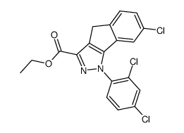 ethyl 7-chloro-1-(2',4'-dichlorophenyl)-1,4-dihydroindeno[1,2-c]pyrazole-3-carboxylate结构式