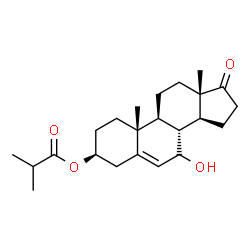 Androst-5-en-17-one,7-hydroxy-3-(2-methyl-1-oxopropoxy)-,(3beta)-(9CI)结构式