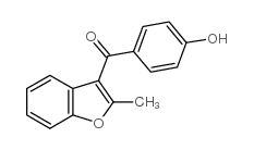 3-(4-HYDROXYBENZOYL)-2-METHYL-BENZOFURAN结构式