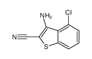 3-Amino-4-chloro-1-benzothiophene-2-carbonitrile结构式