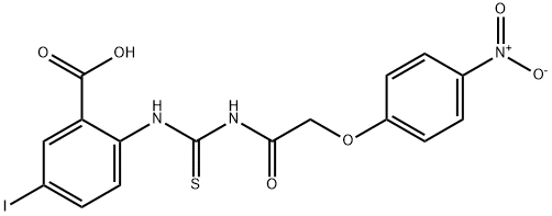 5-iodo-2-[[[[(4-nitrophenoxy)acetyl]amino]thioxomethyl]amino]-benzoic acid结构式