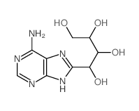 1-(6-amino-7H-purin-8-yl)butane-1,2,3,4-tetrol Structure