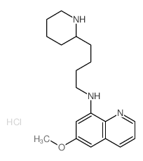 6-methoxy-N-[4-(2-piperidyl)butyl]quinolin-8-amine结构式