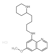 6-methoxy-N-[4-(2-piperidyl)butyl]quinolin-8-amine structure