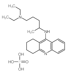 1-N,1-N-diethyl-4-N-(1,2,3,4-tetrahydroacridin-9-yl)pentane-1,4-diamine,phosphoric acid Structure