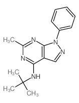 3-methyl-9-phenyl-N-tert-butyl-2,4,8,9-tetrazabicyclo[4.3.0]nona-1,3,5,7-tetraen-5-amine picture