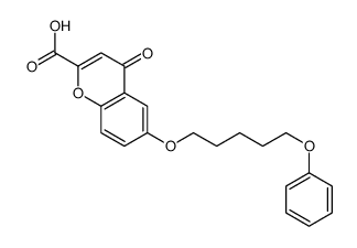 4-oxo-6-(5-phenoxypentoxy)chromene-2-carboxylic acid Structure
