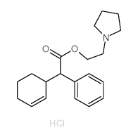 2-pyrrolidin-1-ylethyl 2-(1-cyclohex-2-enyl)-2-phenyl-acetate structure
