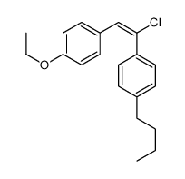 (E)-1-butyl-4-[1-chloro-2-(4-ethoxyphenyl)vinyl]benzene结构式