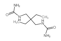 [2-[(carbamoylamino)methyl]-2-ethyl-butyl]urea结构式