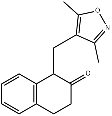 1-[(3,5-Dimethylisoxazol-4-yl)methyl]-3,4-dihydronaphthalen-2(1H)-one Structure