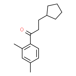 3-Cyclopentyl-1-(2,4-dimethylphenyl)-1-propanone结构式