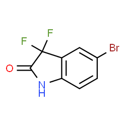 5-溴-3,3-二氟吲哚啉-2-酮结构式