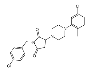 3-[4-(5-chloro-2-methylphenyl)piperazin-1-yl]-1-[(4-chlorophenyl)methyl]pyrrolidine-2,5-dione结构式