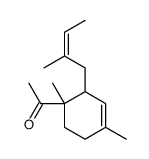 1-[1,4-dimethyl-2-(2-methylbut-2-enyl)cyclohex-3-en-1-yl]ethanone Structure