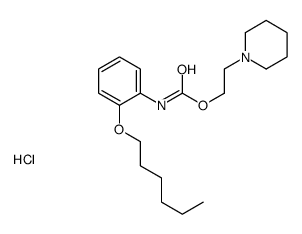 2-piperidin-1-ium-1-ylethyl N-(2-hexoxyphenyl)carbamate,chloride结构式