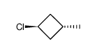trans-3-methyl-1-chlorocyclobutane Structure
